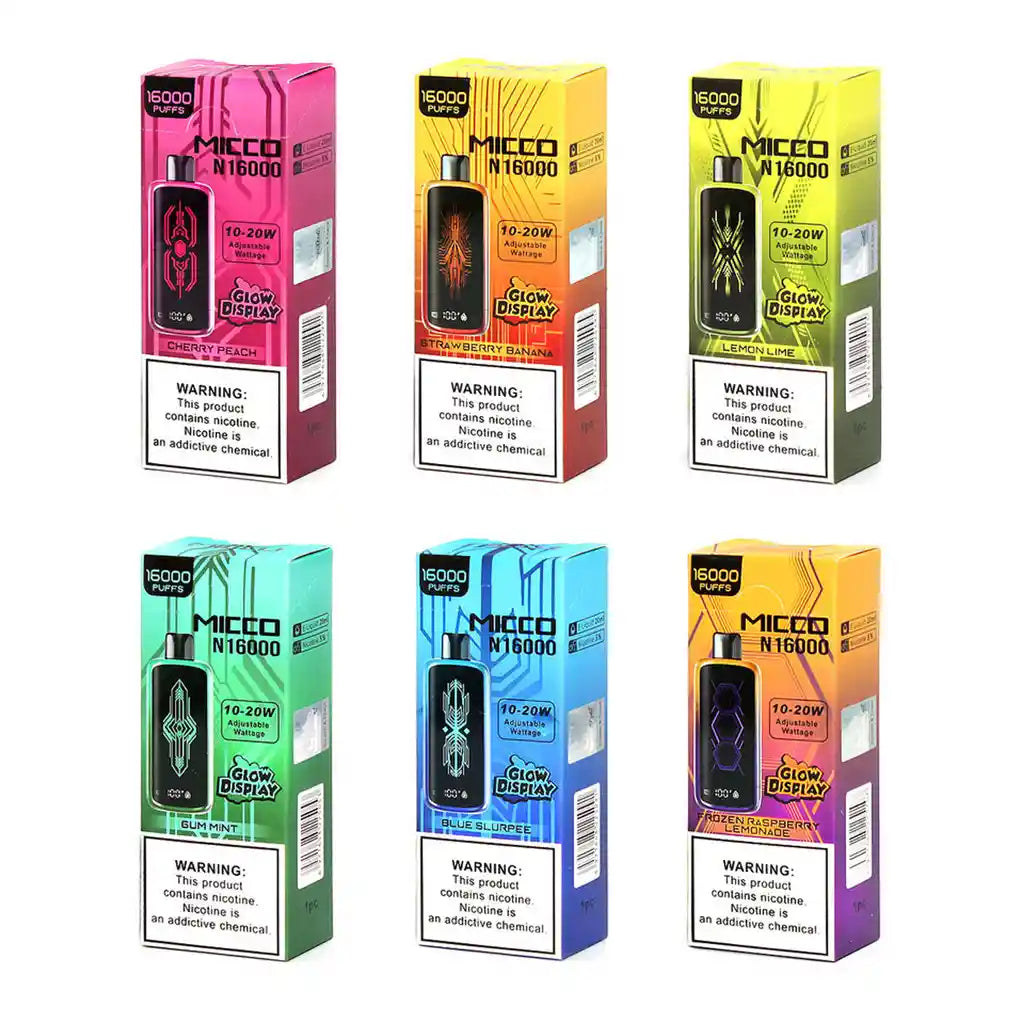 Micco N16 16000 puffs vape desechable potencia ajustable 10-20W pantalla digital airflow – compra en México, entrega CDMX