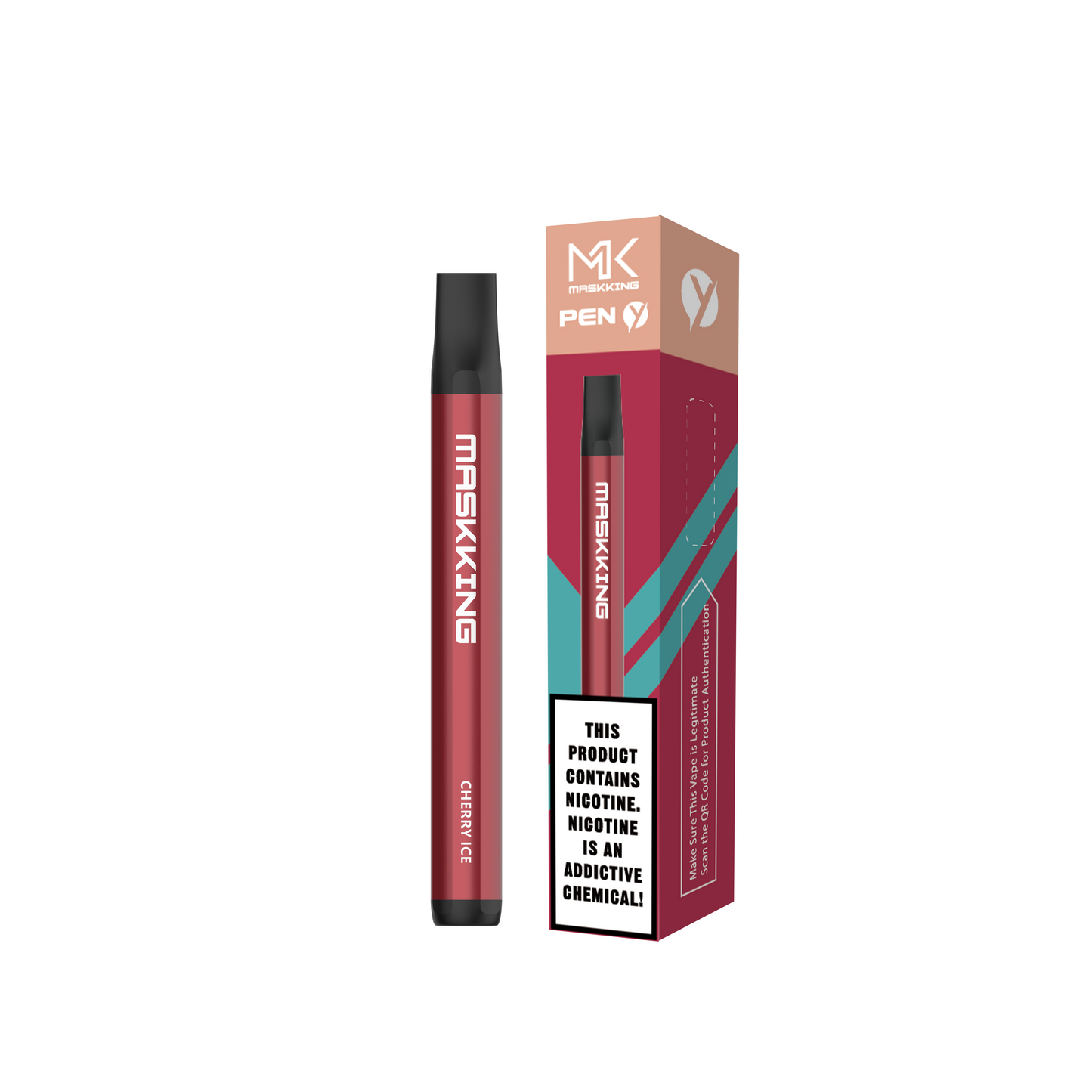 Maskking Pen Cherry Ice cereza hielo vapeador desechable 600 puffs 5% nicotina diseño bolsillo – compra en México