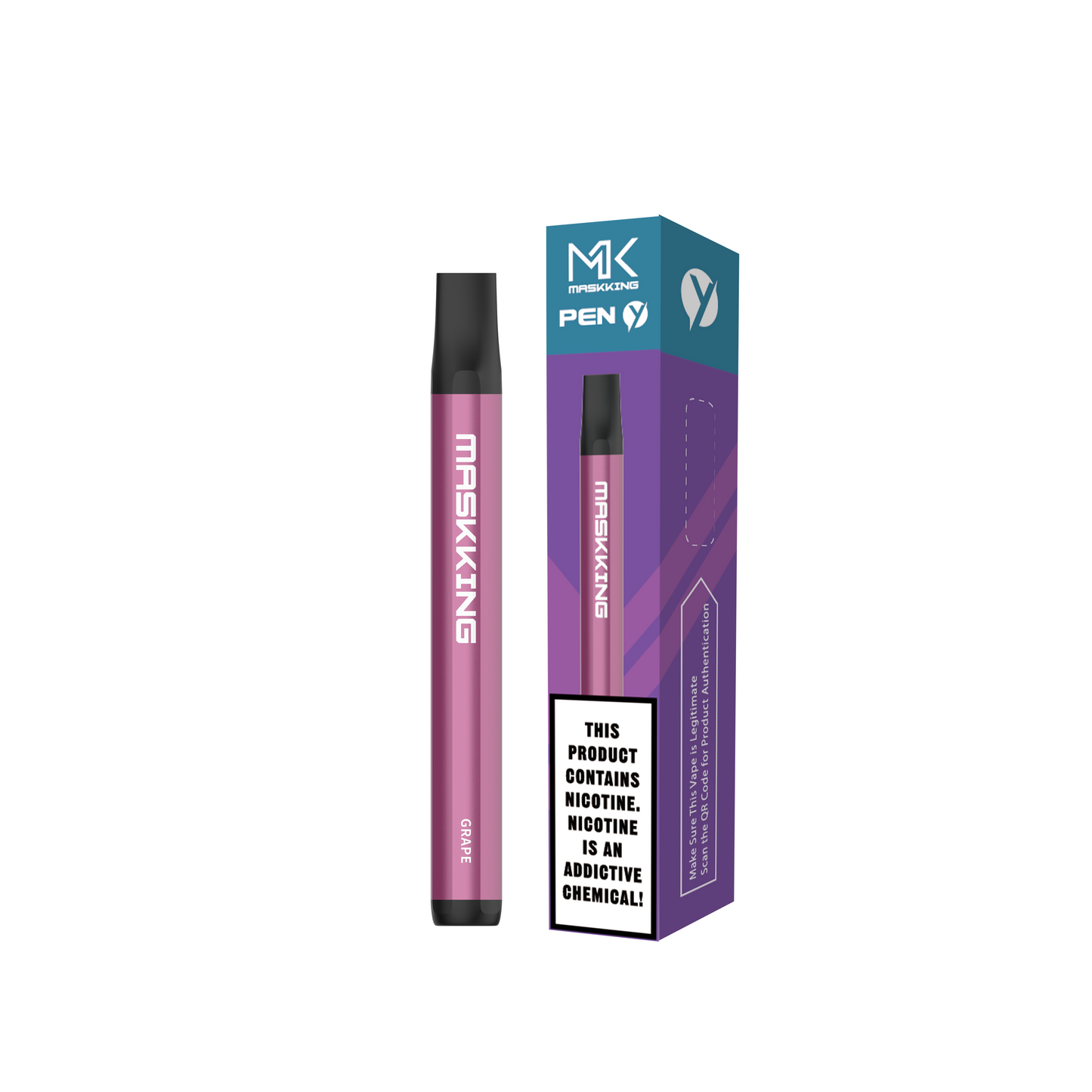 Maskking Pen Grape uva vapeador desechable 600 puffs 5% nicotina ultra-compacto – TiendasVM México