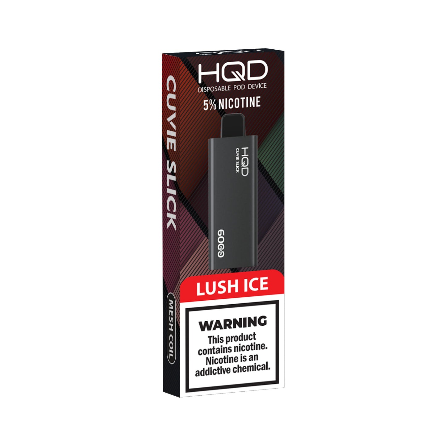 HQD Cuvie Slick Lush Ice cigarro electrónico desechable 6000 puffs mesh coil vape sabor sandía con hielo comprar en CDMX envío express recíbelo el mismo día vape HQD original batería 1400mAh