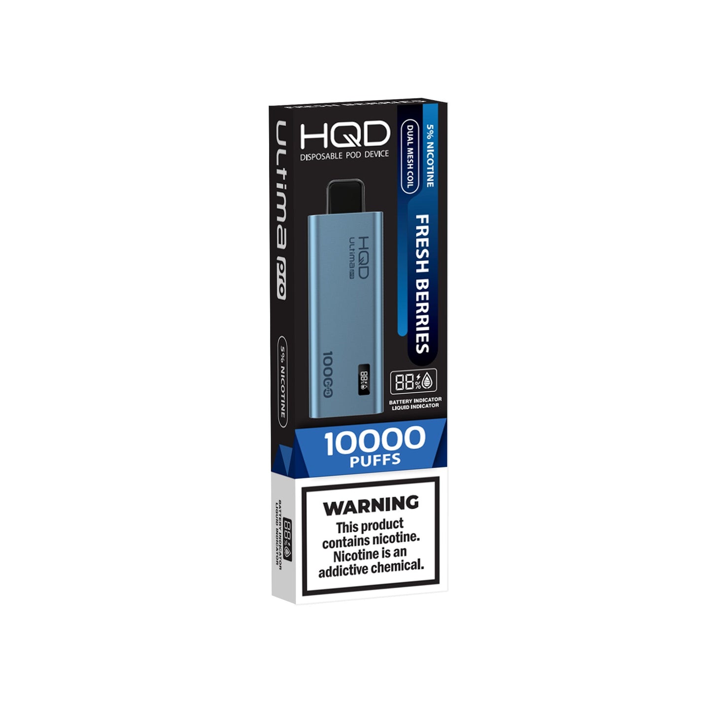 HQD Ultima Pro Fresh Berries vape desechable 10000 puffs dual mesh pantalla inteligente batería recargable 650mAh vape sabor frutos rojos comprar vape en CDMX vapes a domicilio CDMX entrega rápida Área Metropolitana