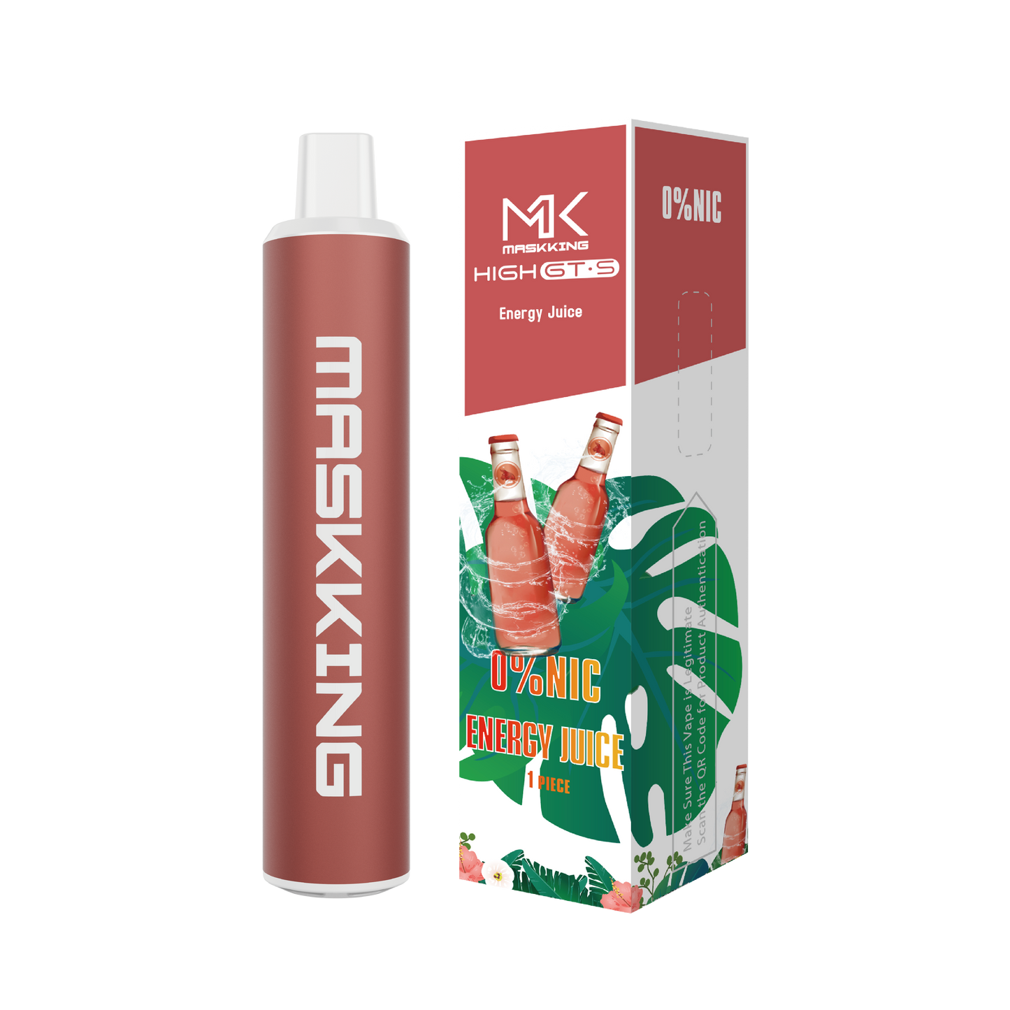 Maskking GTS Zero Energy Juice bebida energética vape sin nicotina 2,500 puffs – compra en México, entrega a domicilio CDMX