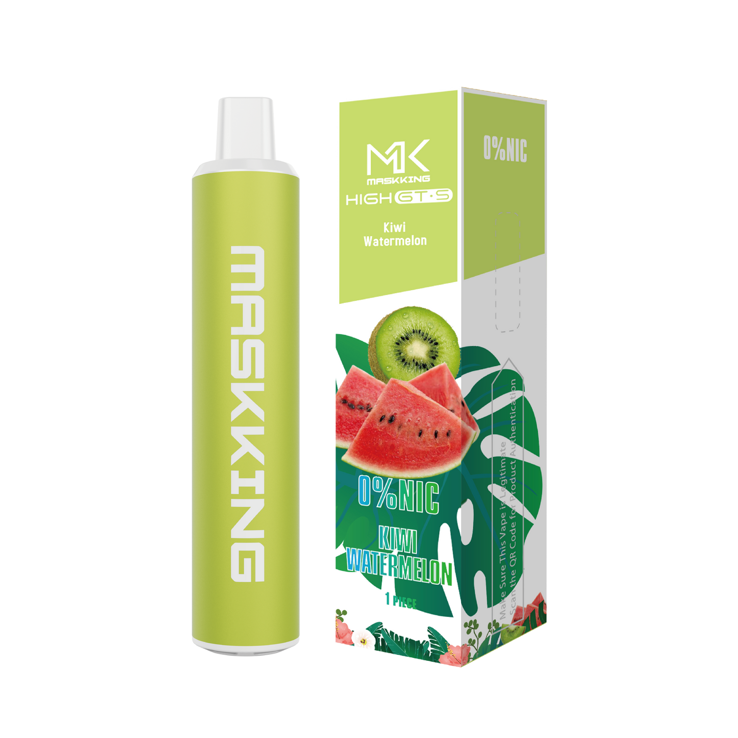 Maskking GTS Zero Kiwi Watermelon kiwi sandía vape sin nicotina 0% 2,500 puffs – compra en México, entrega CDMX