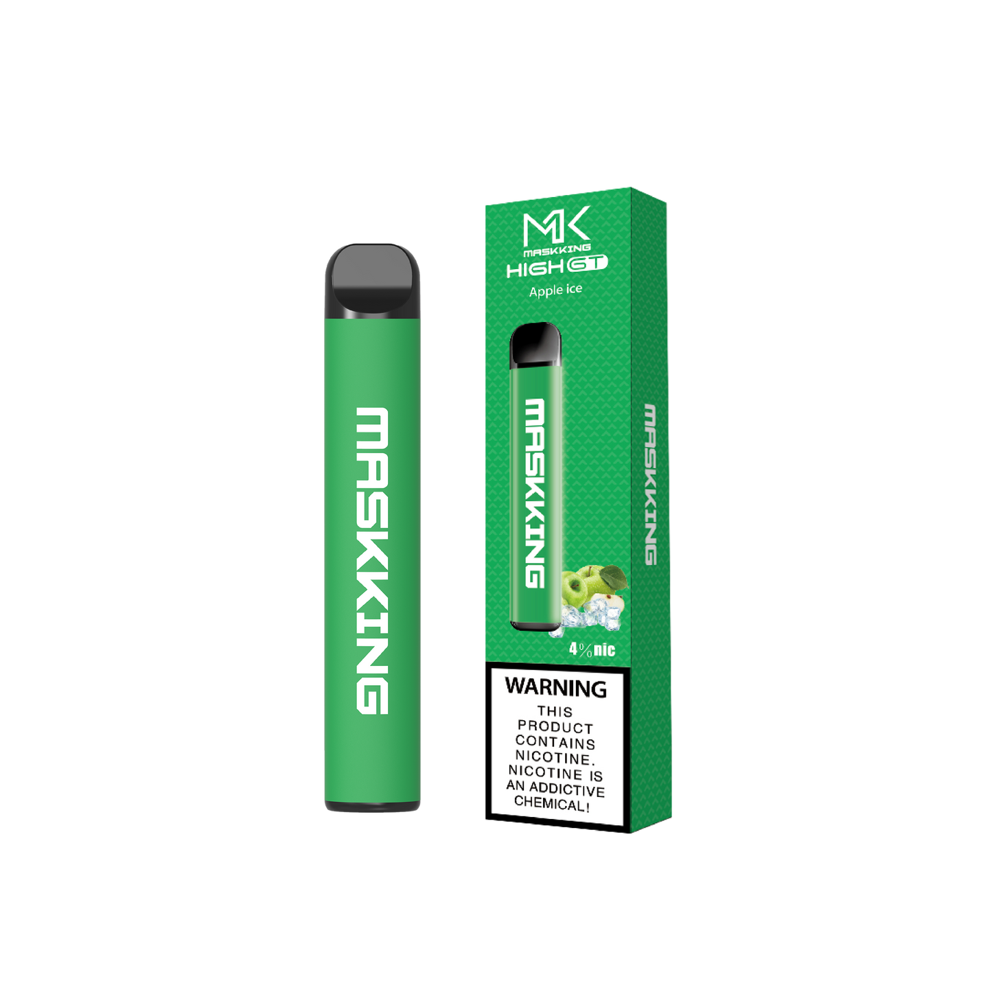 MK Maskking GT Apple Ice vape desechable 500 hits nicotina 3% y 4% maskking original promo comprar vape en CDMX recíbelo rápido envío a domicilio CDMX y Área Metropolitana