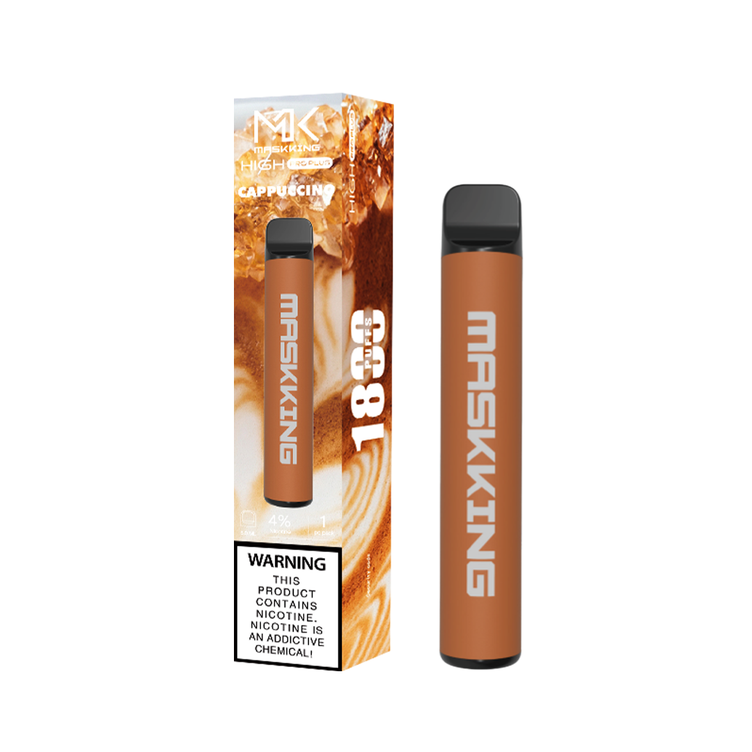 MK Maskking High Pro Plus Cappuccino vape desechable 1800 puffs 4% nicotina dispositivo compacto Maskking sabor café cappuccino comprar vape Maskking en CDMX envío express vapes a domicilio CDMX y Área Metropolitana