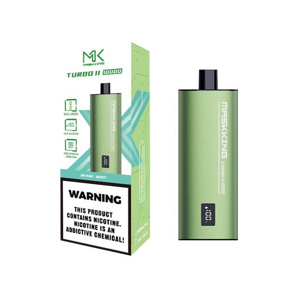 Compra el vape Maskking Turbo II original con los mejores sabores. Dispositivo desechable con gran duración y envío en México.