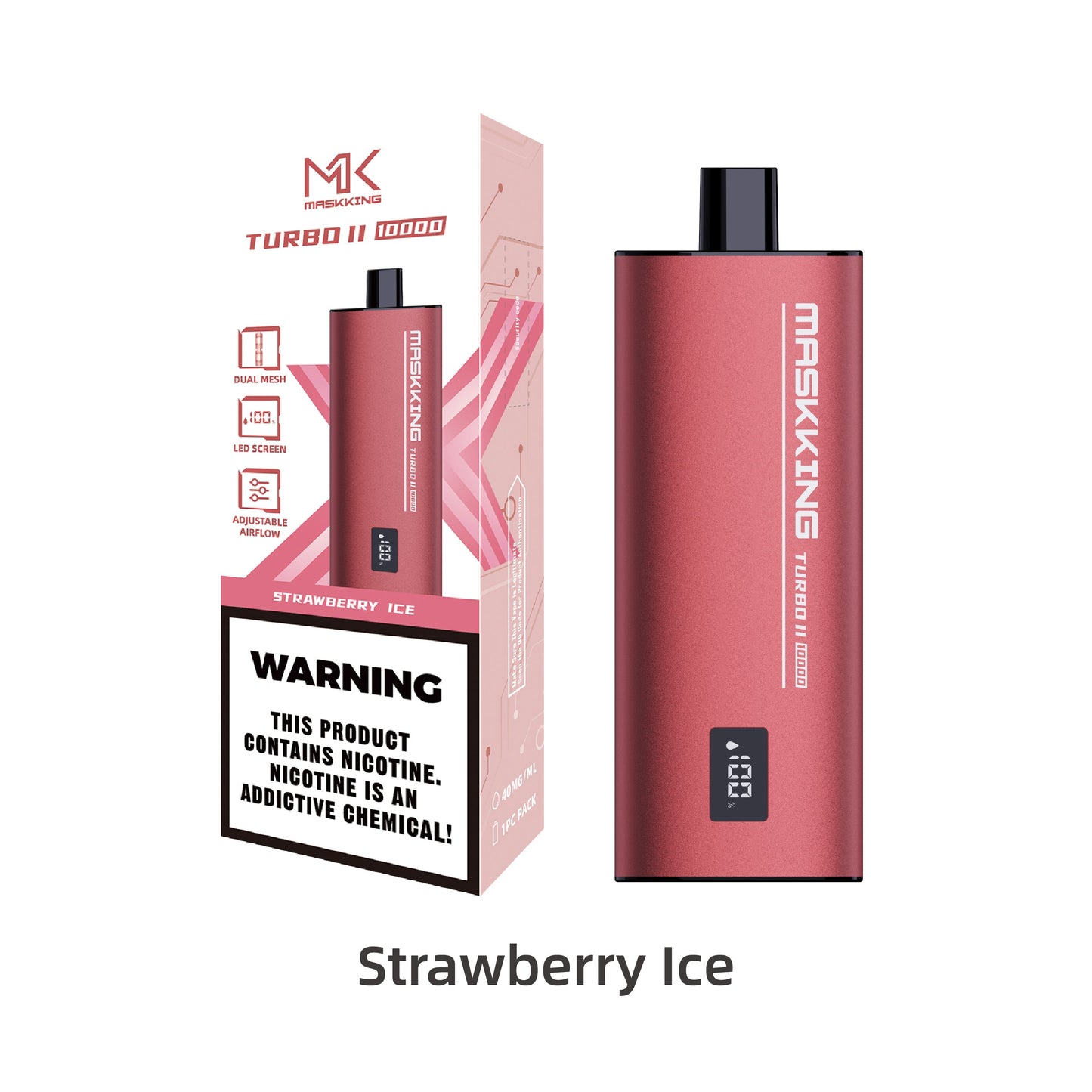 Compra el vape Maskking Turbo II original con los mejores sabores. Dispositivo desechable con gran duración y envío en México.