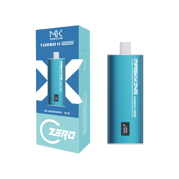 Maskking Turbo II Zero Blueberry Ice arándano hielo vapeador desechable 10,000 puffs sin nicotina USB-C – compra en México