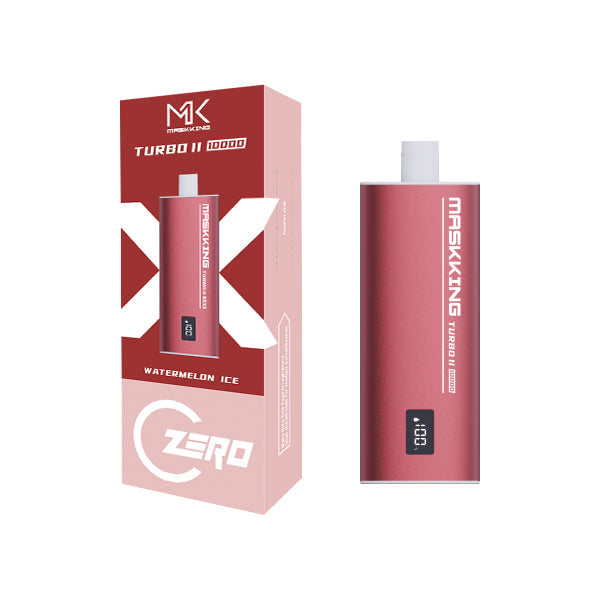 Maskking Turbo II Zero Watermelon Ice sandía hielo vapeador desechable 10,000 puffs sin nicotina airflow – TiendasVM México
