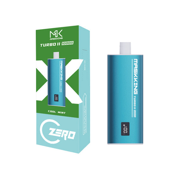Maskking Turbo II Zero Cool Mint menta fría vapeador desechable 10,000 puffs sin nicotina airflow ajustable – TiendasVM México