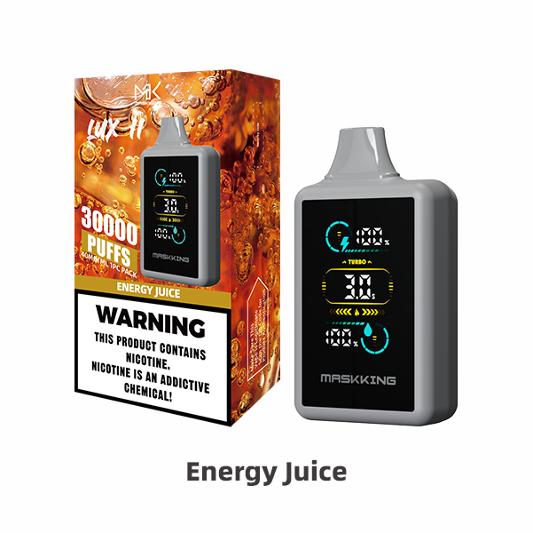 Maskking Lux II Energy Juice bebida energética vapeador desechable 30,000 puffs pantalla LED USB-C – compra en México, entrega a domicilio CDMX