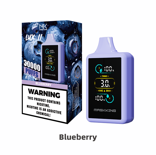 Maskking Lux II Blueberry arándano vapeador desechable 30,000 puffs pantalla LED recargable USB-C – compra en México, entrega CDMX