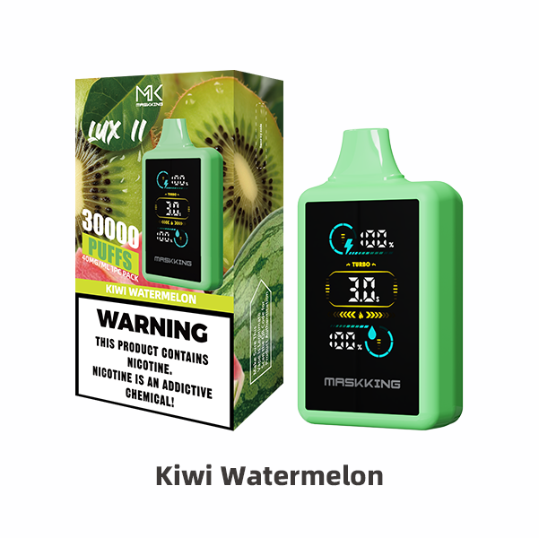Maskking Lux II Kiwi Watermelon kiwi sandía vapeador desechable 30,000 puffs pantalla LED recargable – compra en México, entrega CDMX