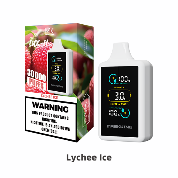 Maskking Lux II Lychee Ice lichi hielo vapeador desechable 30,000 puffs pantalla LED USB-C – compra en México, entrega a domicilio CDMX