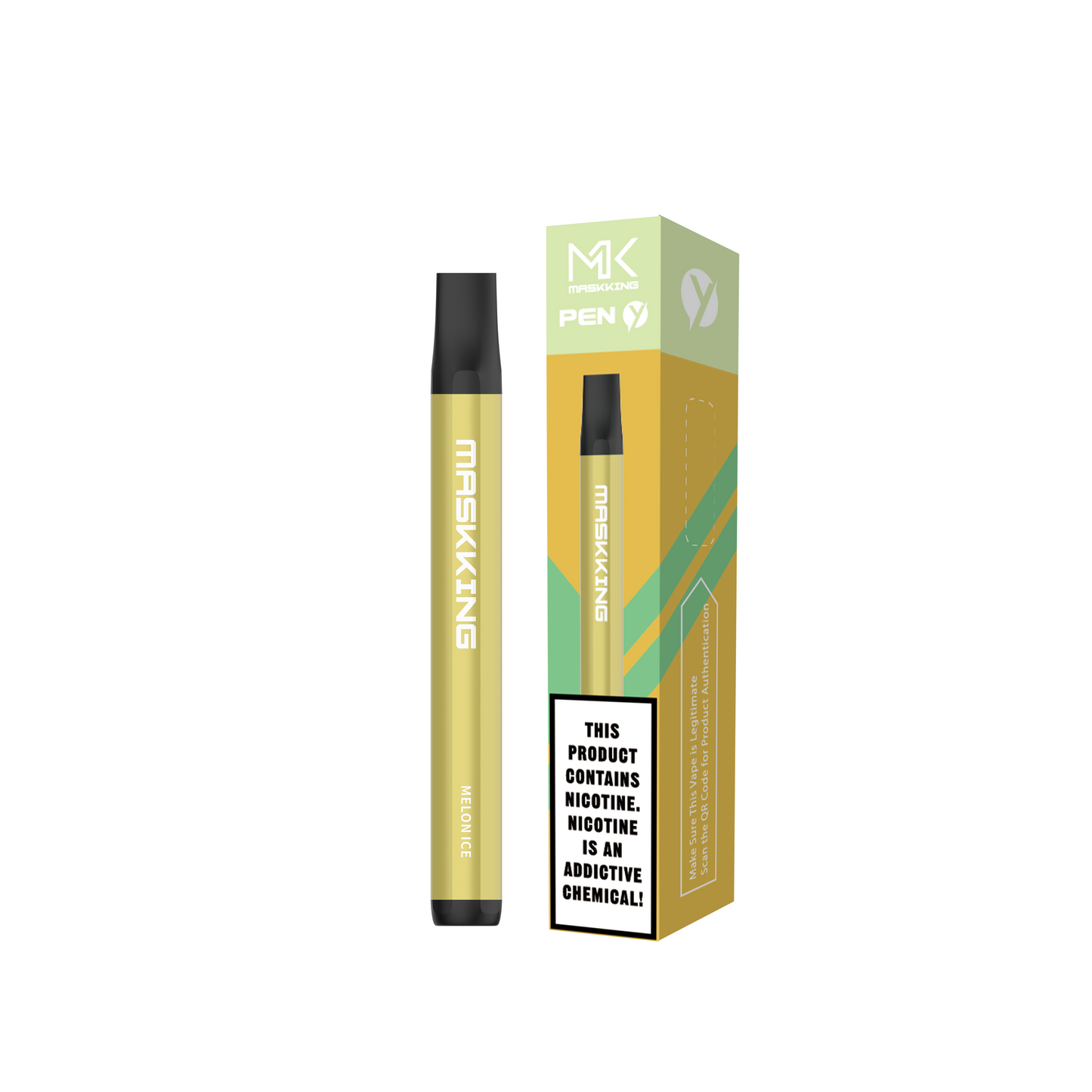 Maskking Pen Melon Ice melón hielo vapeador desechable 600 puffs 5% nicotina compacto – compra en México
