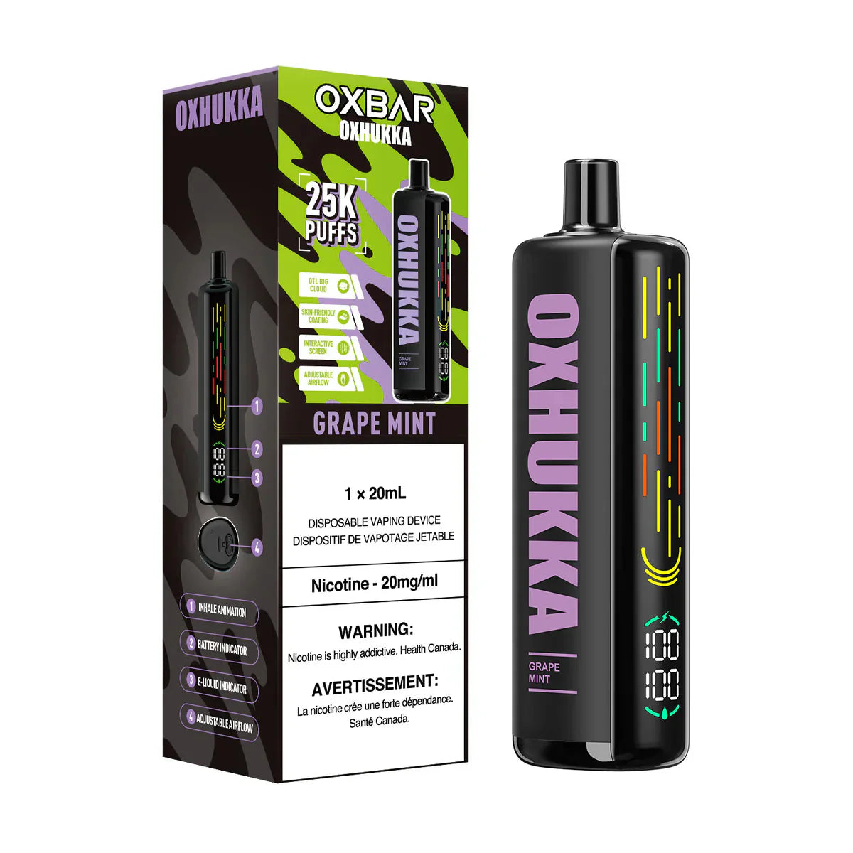 Oxbar sabores disponibles vapeador México