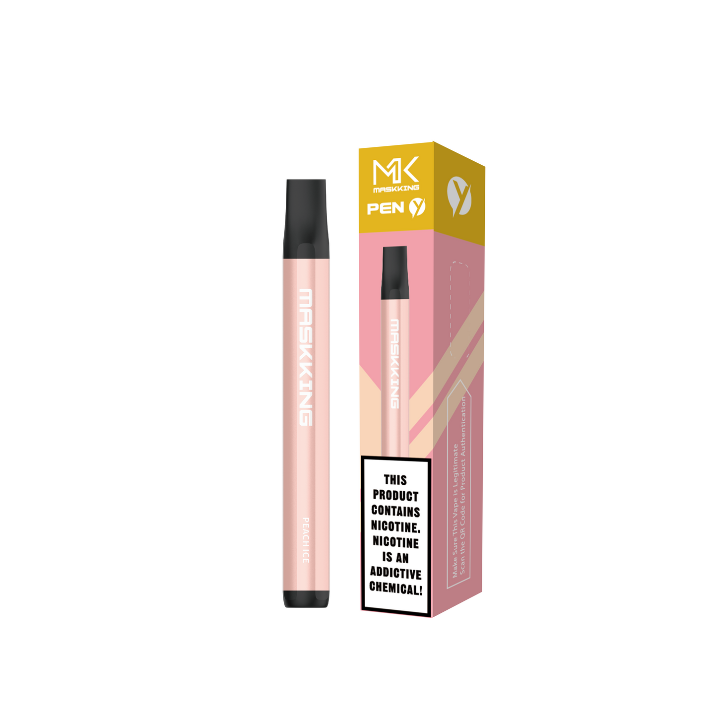 Maskking Pen Peach Ice durazno hielo vapeador desechable 600 puffs 5% nicotina ultra-compacto – entrega a domicilio CDMX