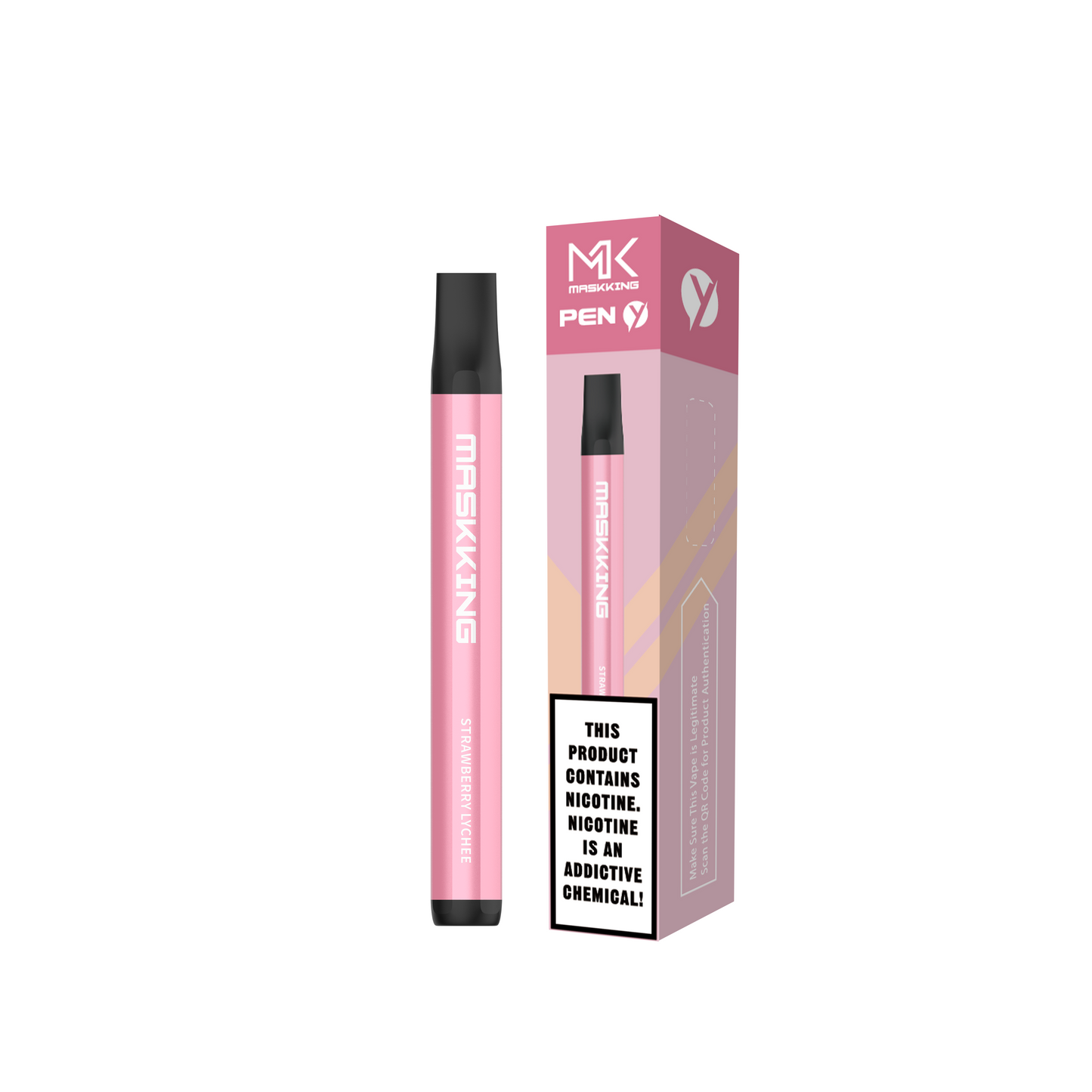 Maskking Pen Strawberry Lychee fresa lichi vapeador desechable 600 puffs 5% nicotina – envío express CDMX