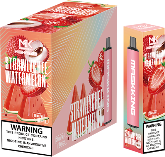 Maskking GTS Strawberry Lychee Watermelon fresa lichi sandía caja 10 vapes desechables 2,500 puffs 4% nicotina – compra en México entrega CDMX