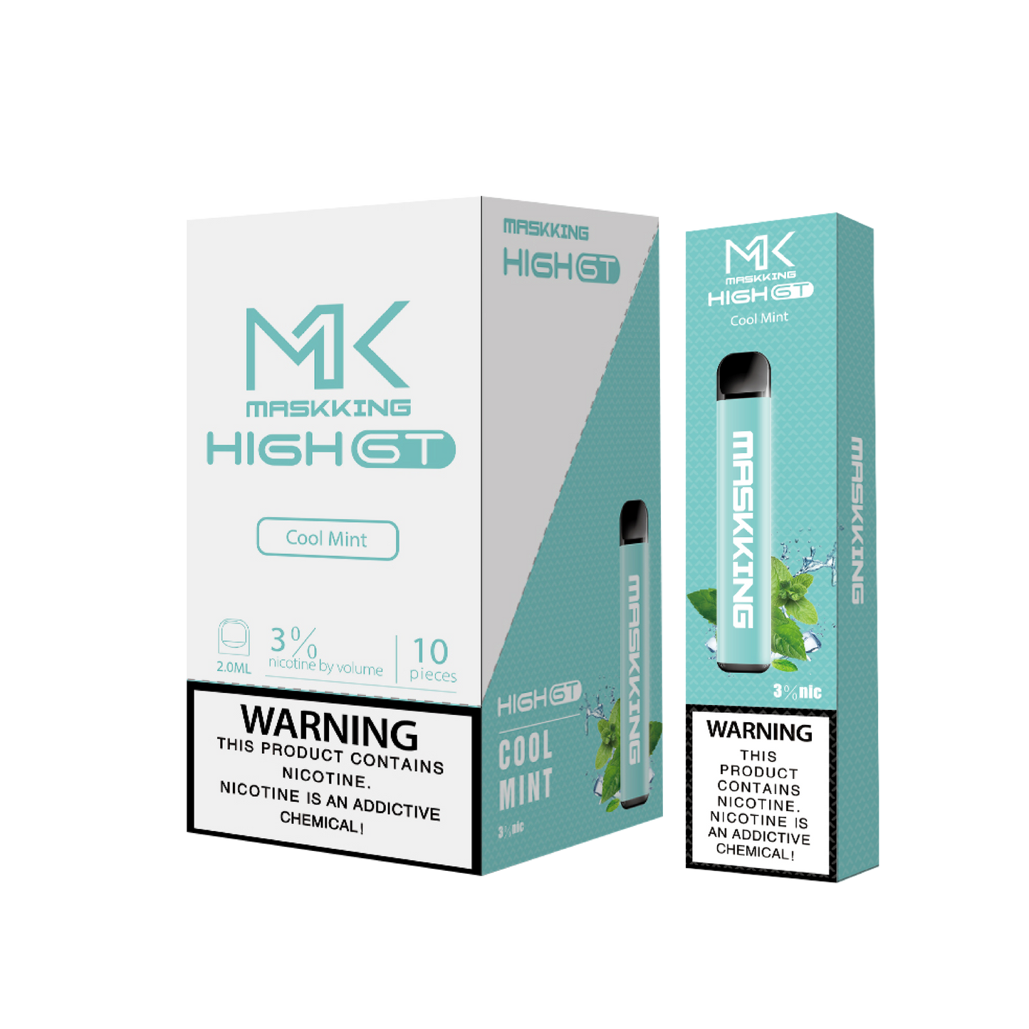 Maskking GT Cool Mint menta fría caja 10 vapes desechables 500 puffs 3-4% nicotina – compra en México entrega CDMX