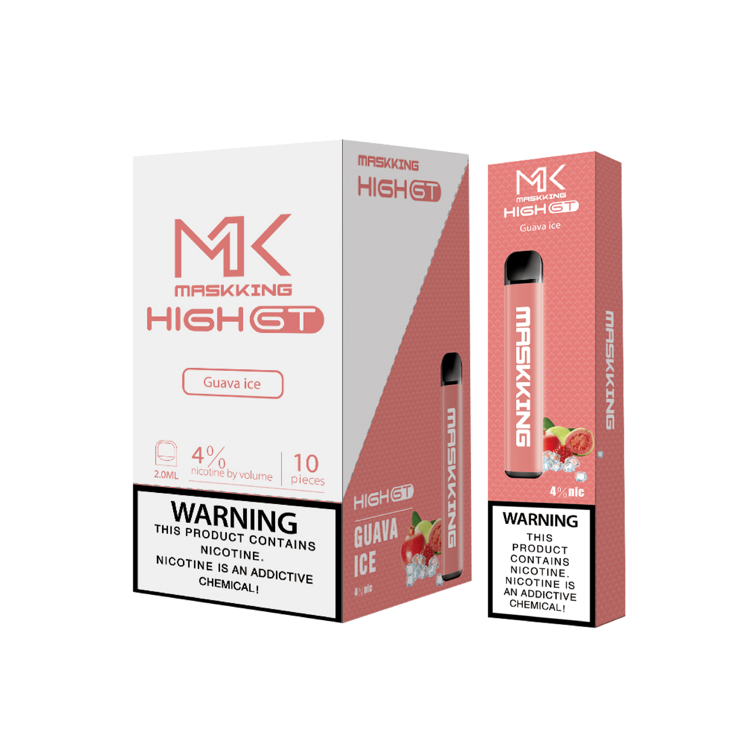 Maskking GT Guava Ice guayaba con hielo caja 10 vapes desechables 500 puffs 3-4% nicotina – compra en México entrega CDMX